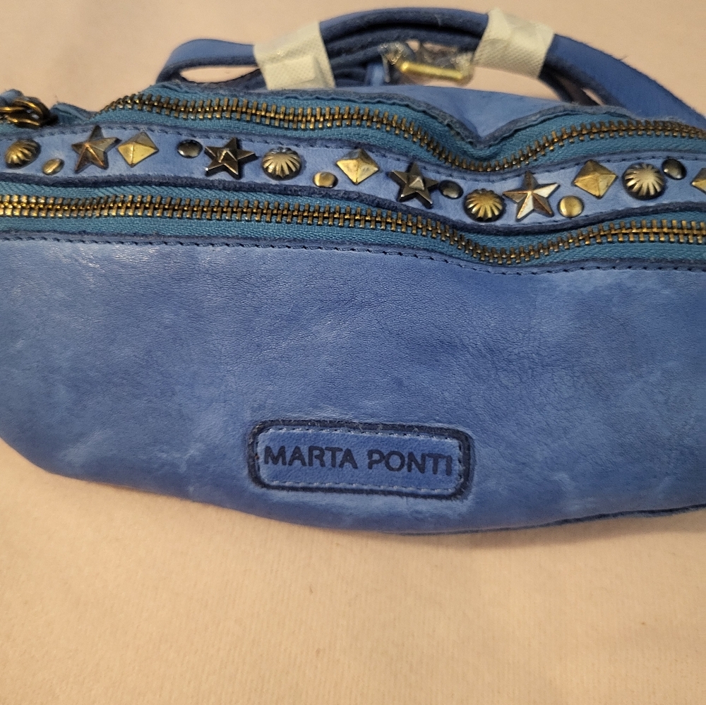 Blue Studded Women's Bag